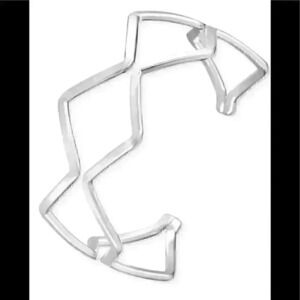 Alfani Zigzag Double Row bangle in Silvertone